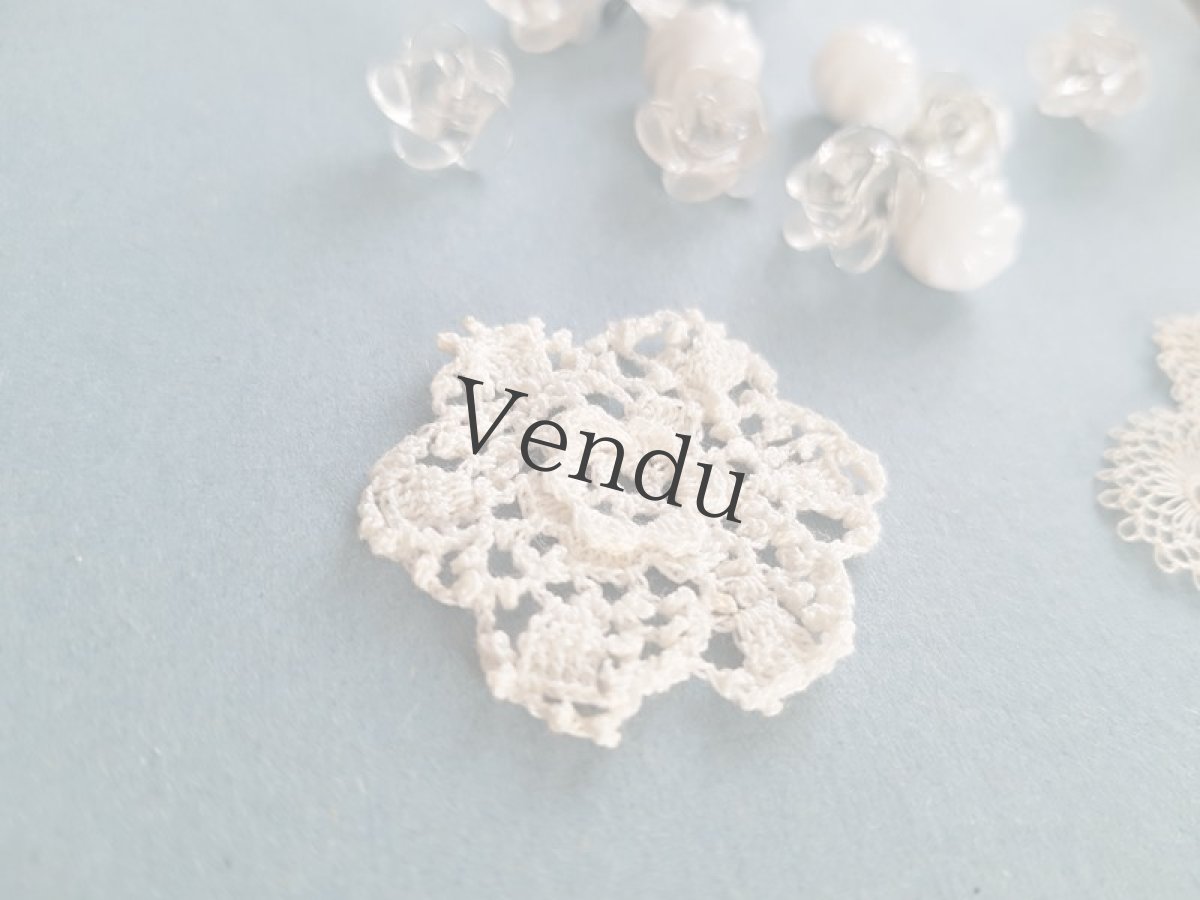 画像2: フランスアンティーク　アイリッシュクロッシェレースのモティーフ (2)