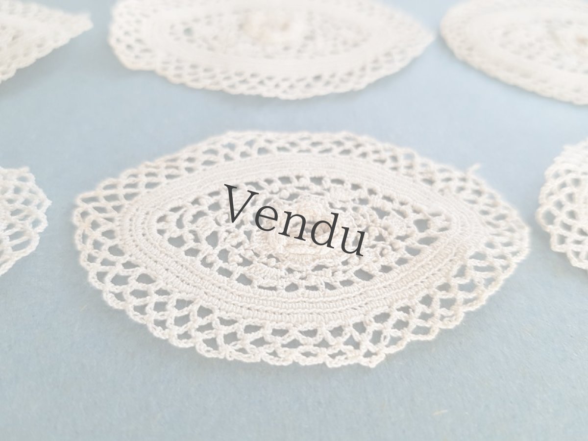 画像4: フランスアンティーク　アイリッシュクロッシェレースのモティーフセット (4)