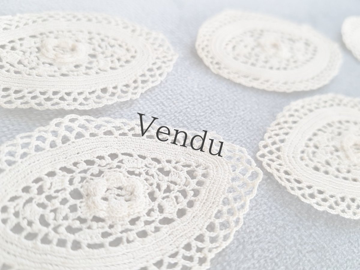 画像6: フランスアンティーク　アイリッシュクロッシェレースのモティーフセット (6)