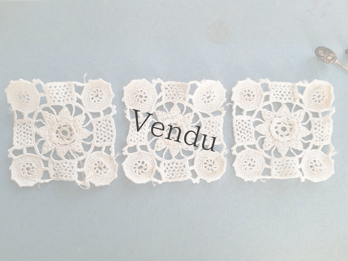 画像3: フランスアンティーク　アイリッシュクロッシェレースのモティーフセット (3)