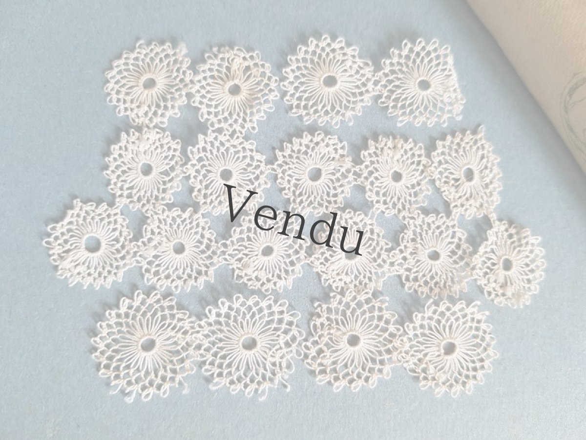 画像4: フランスアンティークちいさくて華奢なレースのモティーフ (4)