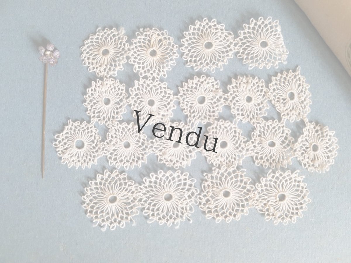 画像5: フランスアンティークちいさくて華奢なレースのモティーフ (5)