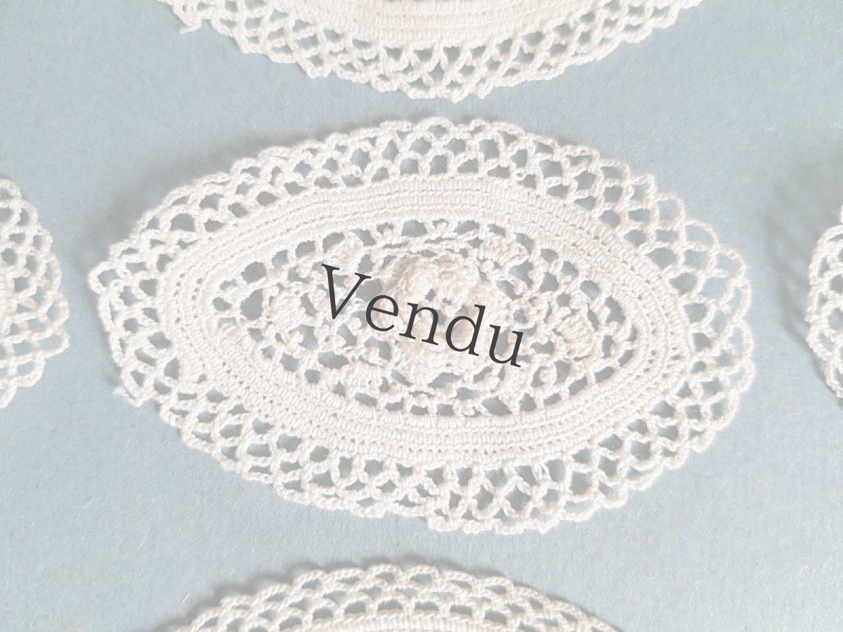 画像3: フランスアンティーク　アイリッシュクロッシェレースのモティーフセット (3)