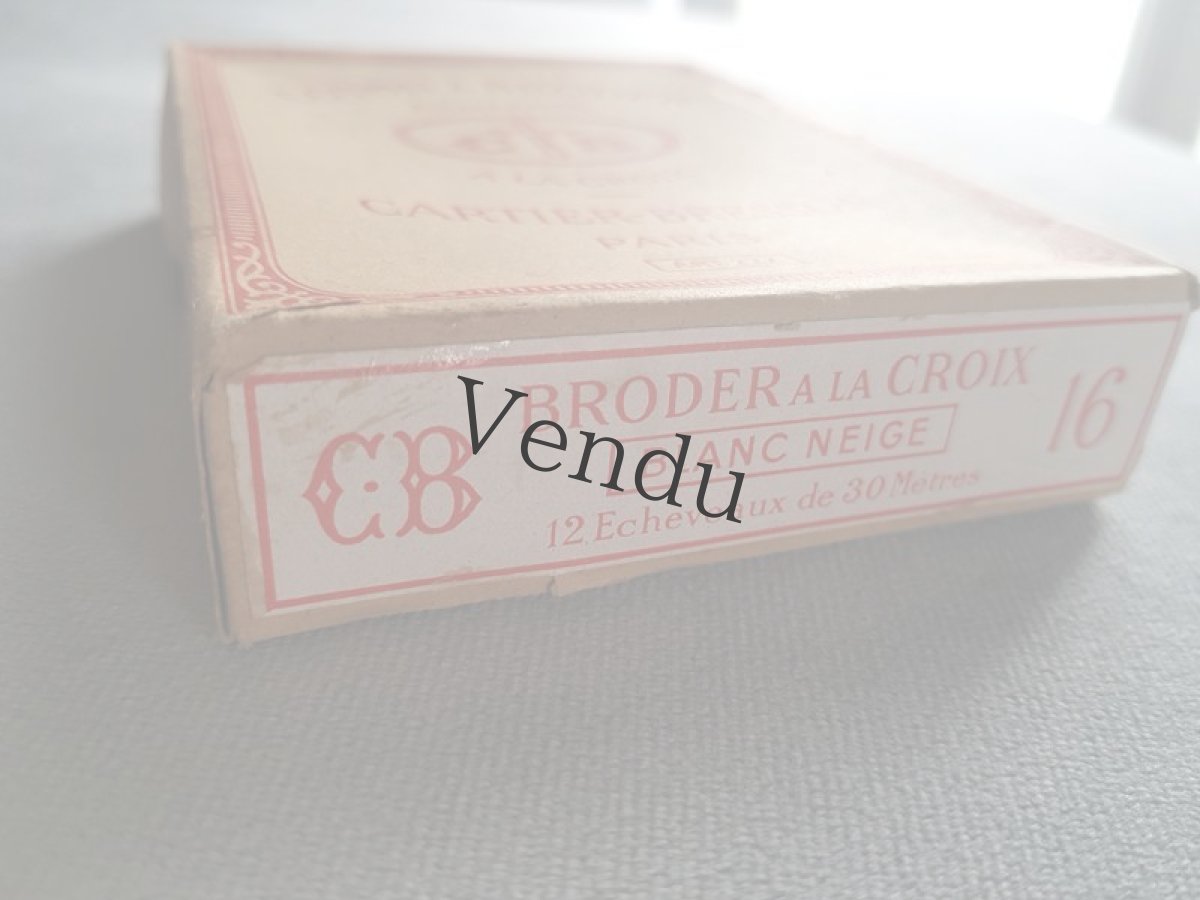 画像10: フランスアンティーク　カルティエ＝ブレッソン刺繍糸16 白５本セット (10)