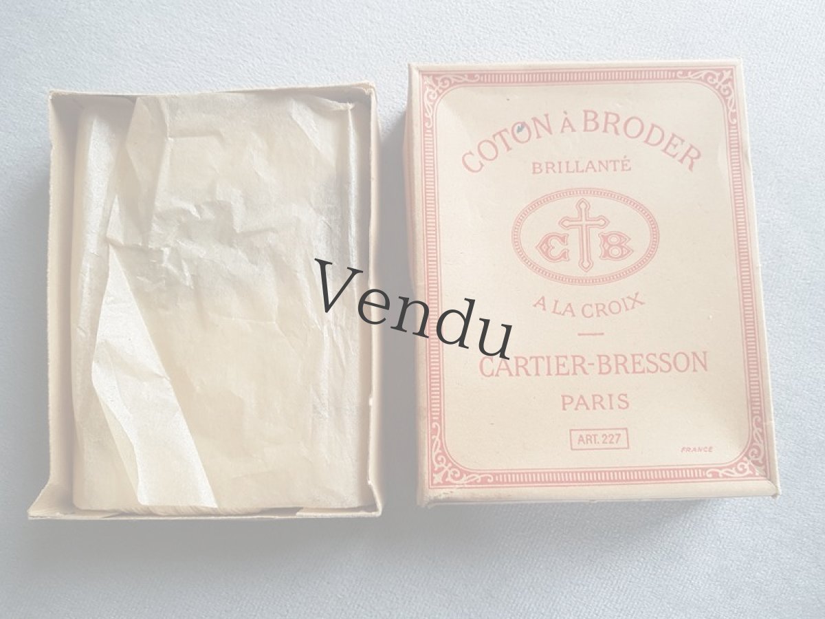 画像3: フランスアンティーク　カルティエ＝ブレッソン刺繍糸16 白５本セット (3)