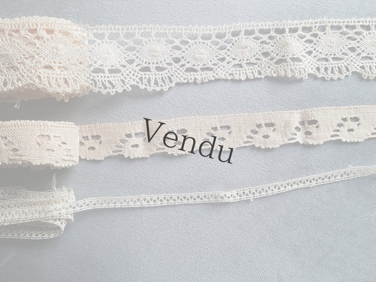 画像2: フランスアンティーク　３種のレースセット (2)