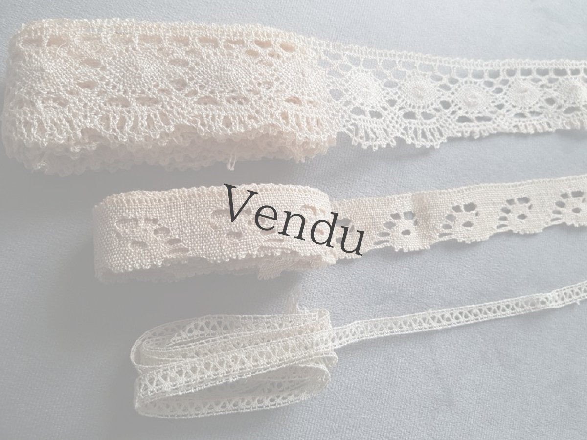 画像3: フランスアンティーク　３種のレースセット (3)