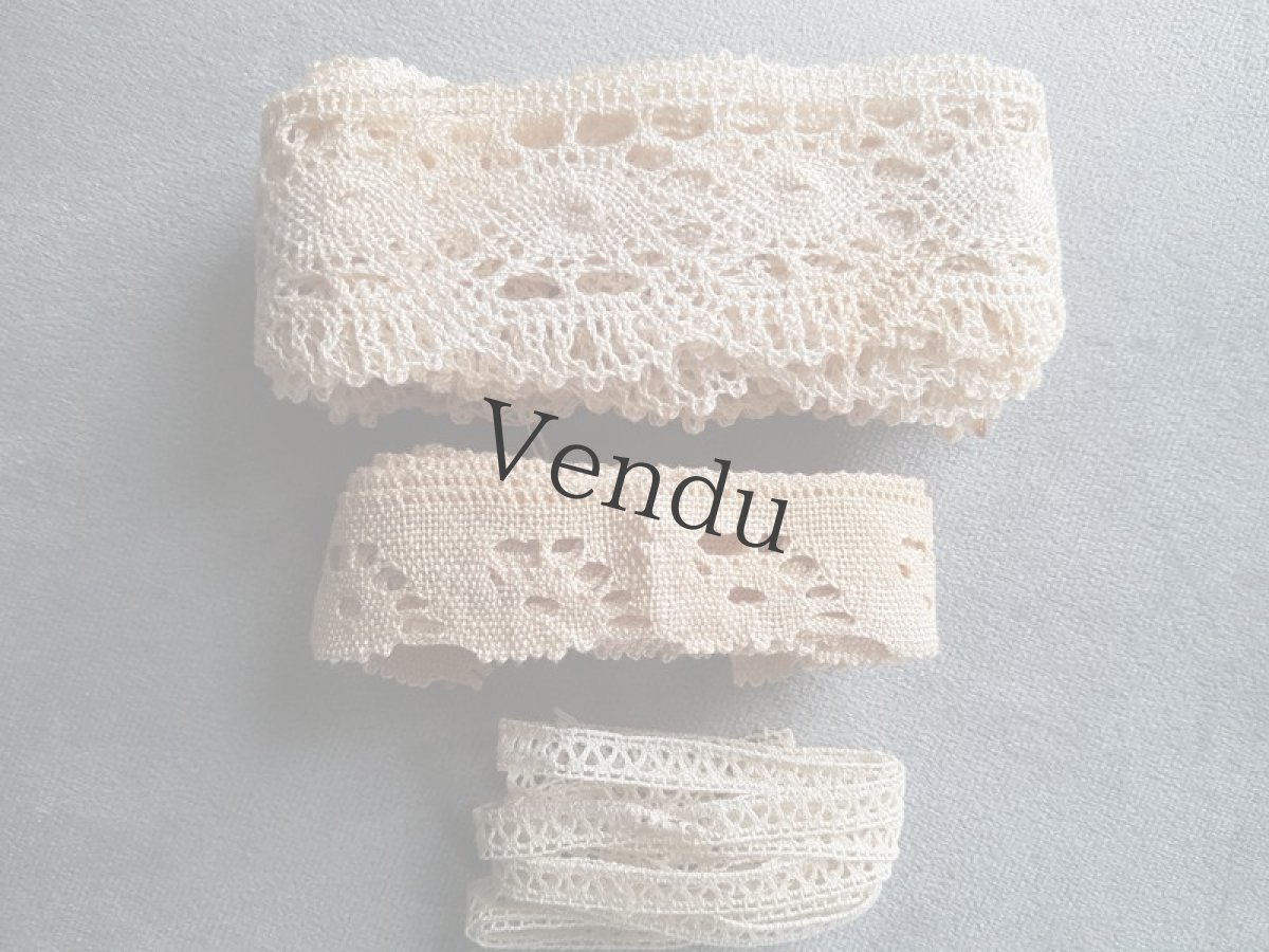 画像7: フランスアンティーク　３種のレースセット (7)