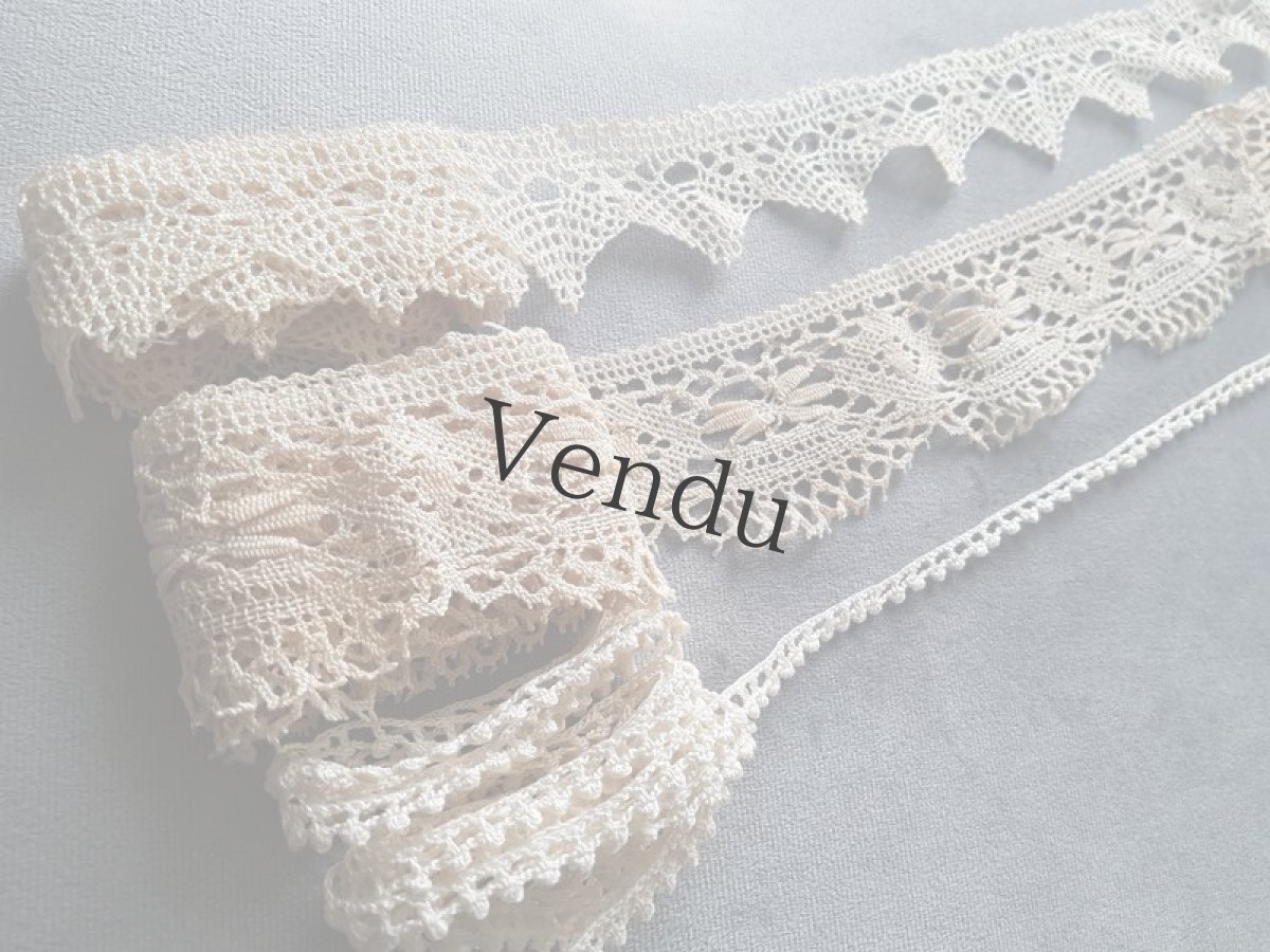 画像3: フランスアンティーク　３種のレースセット (3)