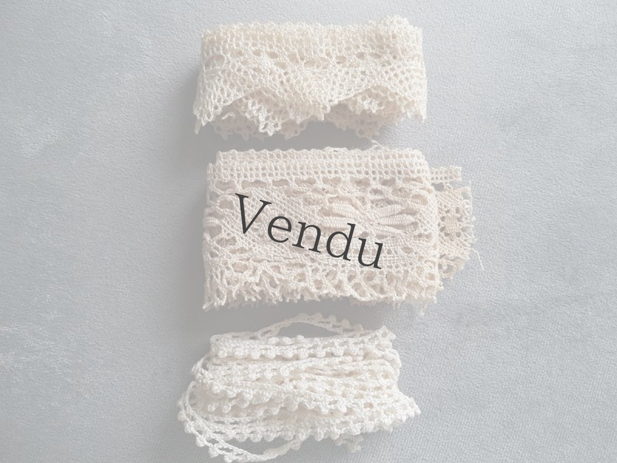 画像8: フランスアンティーク　３種のレースセット (8)