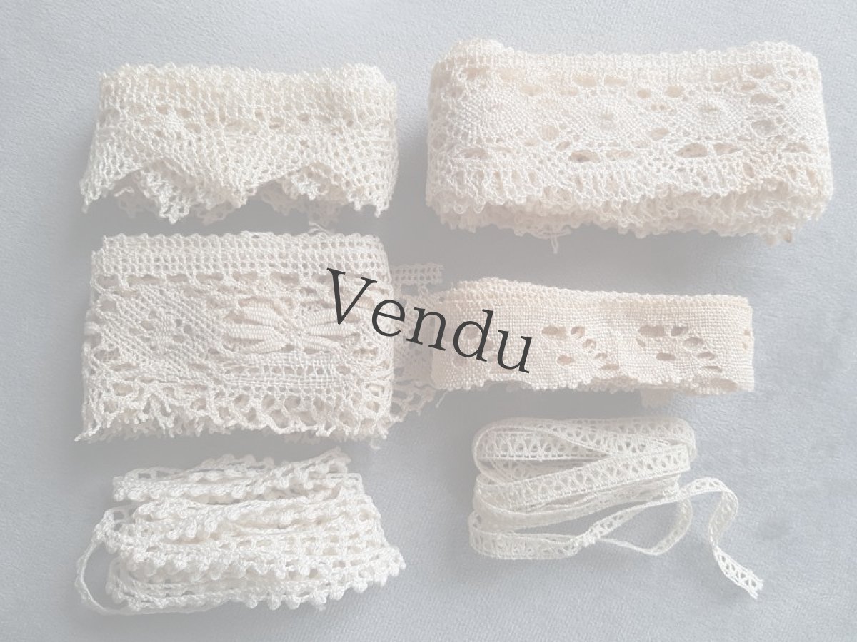 画像8: フランスアンティーク　３種のレースセット (8)