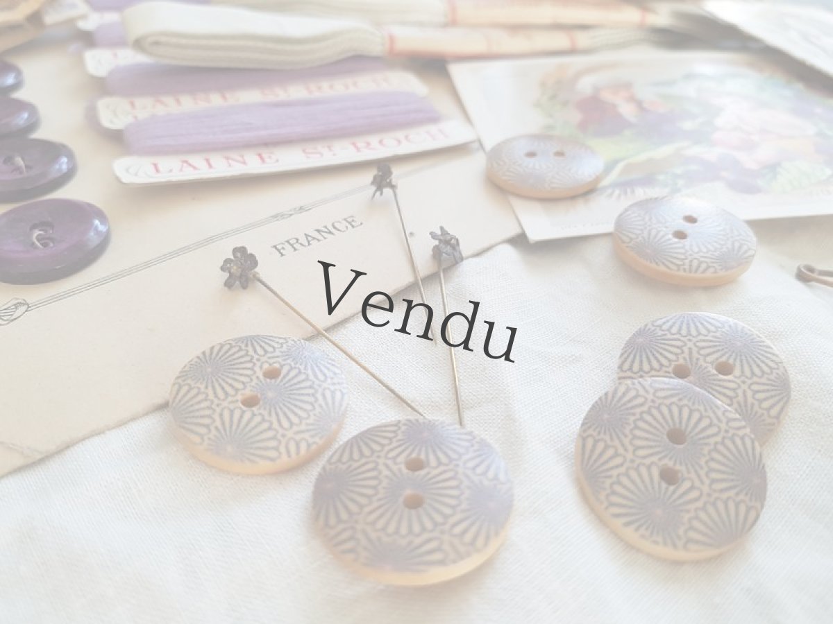 画像2: フランス　木製ボタン23mm (2)