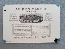 画像3: フランスアンティーク　クロモ　編み物をする少女、呼びに来た少年  AU BON MARCHÉ (3)