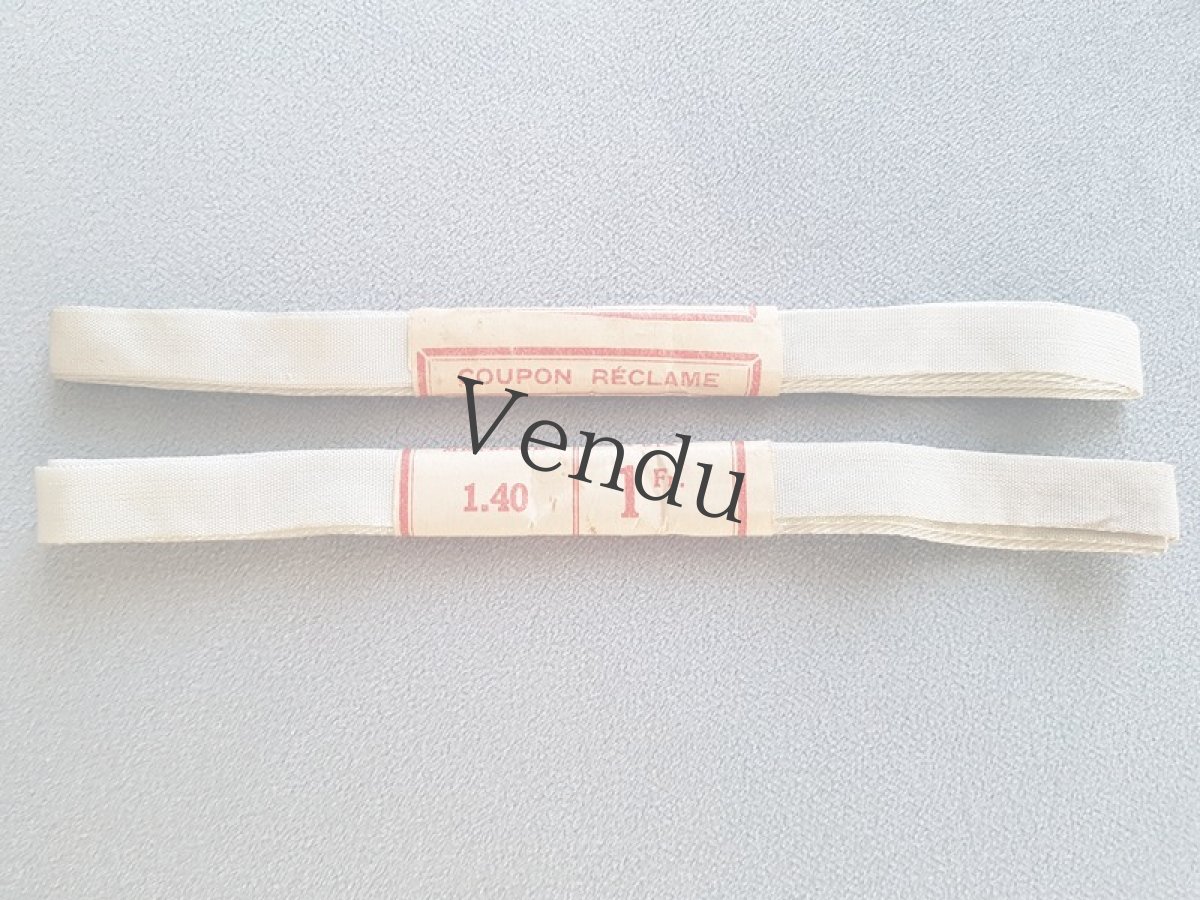 画像6: フランスヴィンテージ　ラベル付きリボン (6)