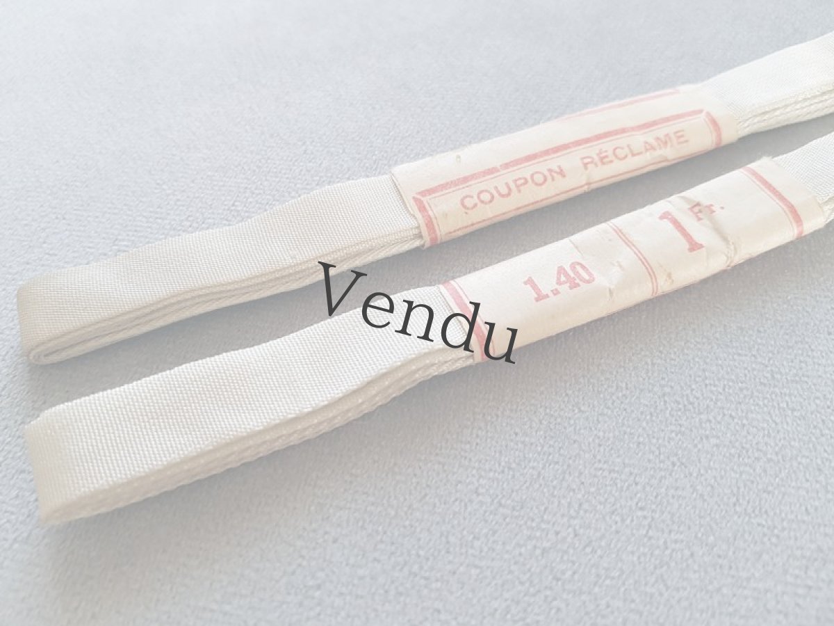 画像7: フランスヴィンテージ　ラベル付きリボン (7)