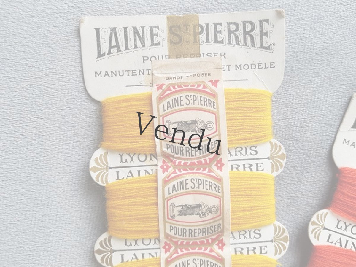 画像3: フランスアンティーク　紙製糸巻き LAINE St-PIERRE 2色セット (3)