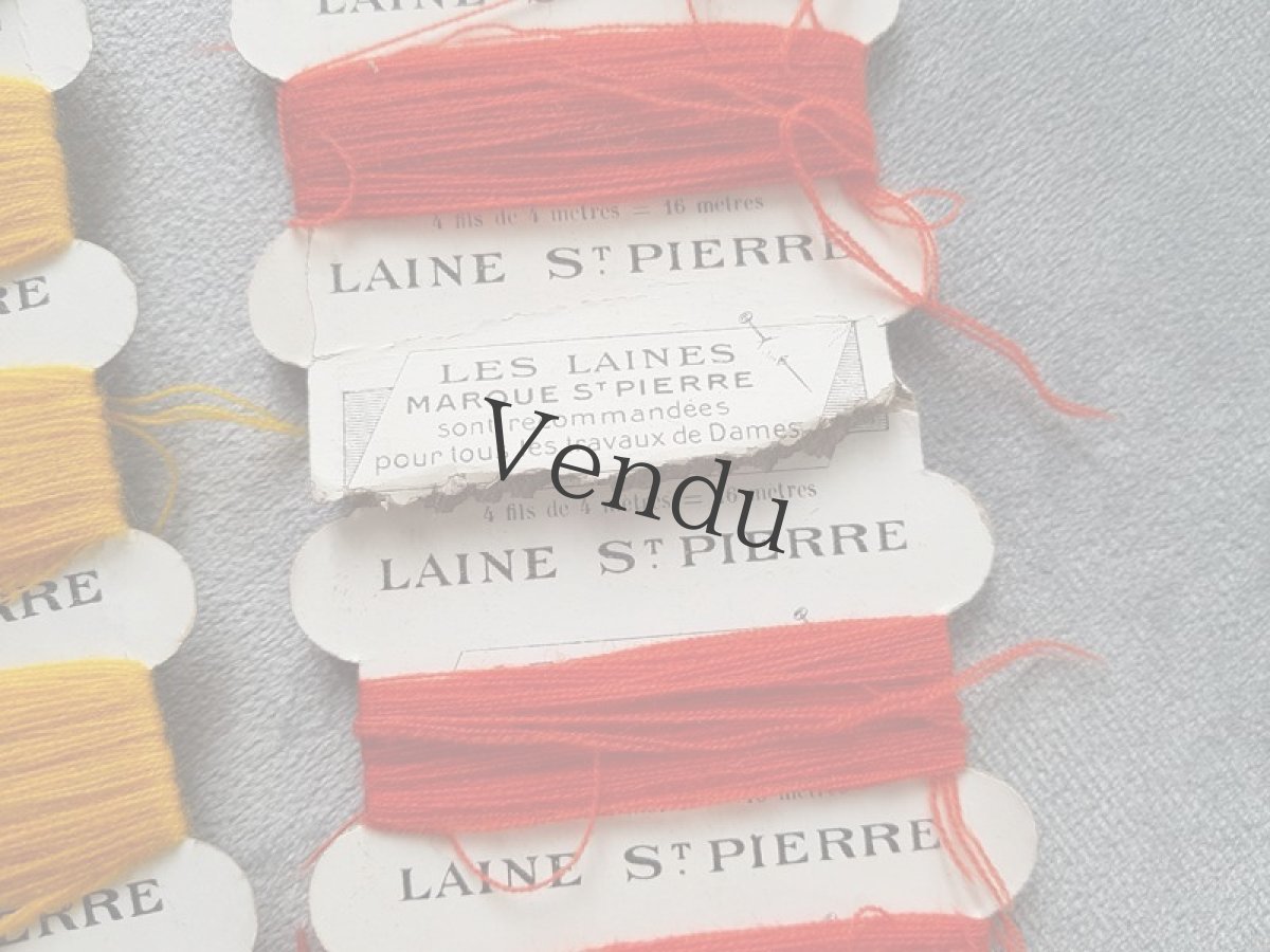 画像6: フランスアンティーク　紙製糸巻き LAINE St-PIERRE 2色セット (6)