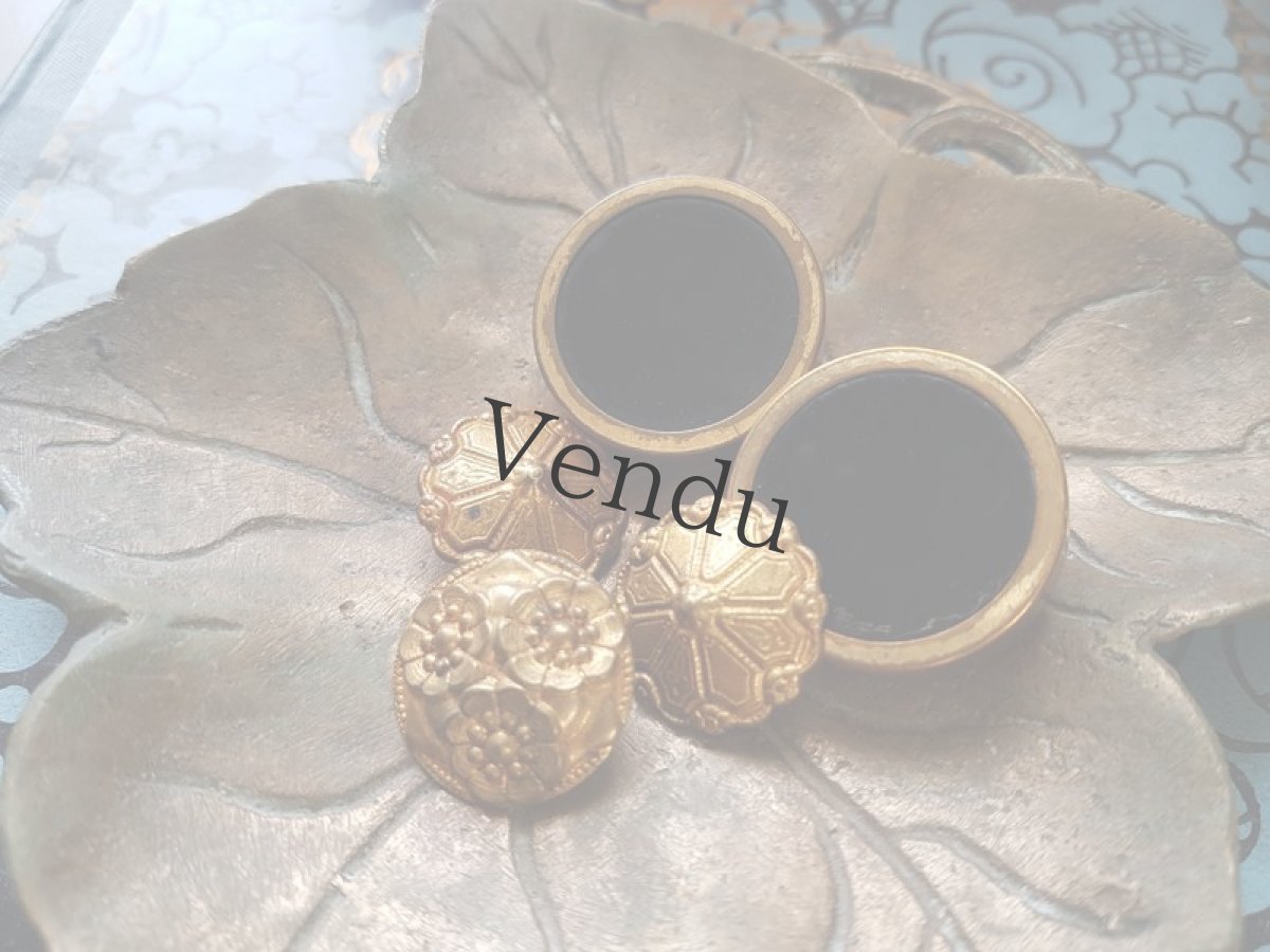 画像6: フランスアンティーク　ゴールドメタルボタン20-21mm　3個セット (6)