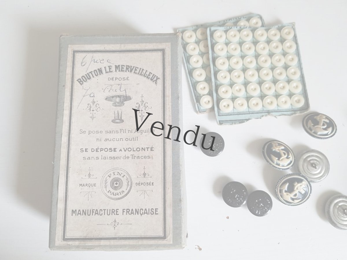 画像11: フランスアンティーク　箱入りメタルボタン BOUTON LE MERVEILLEUX (11)