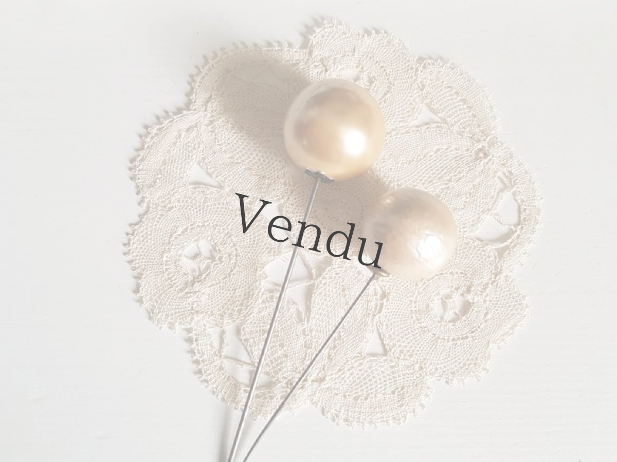 画像6: フランスアンティーク　パールのハットピン 9.6cm (6)