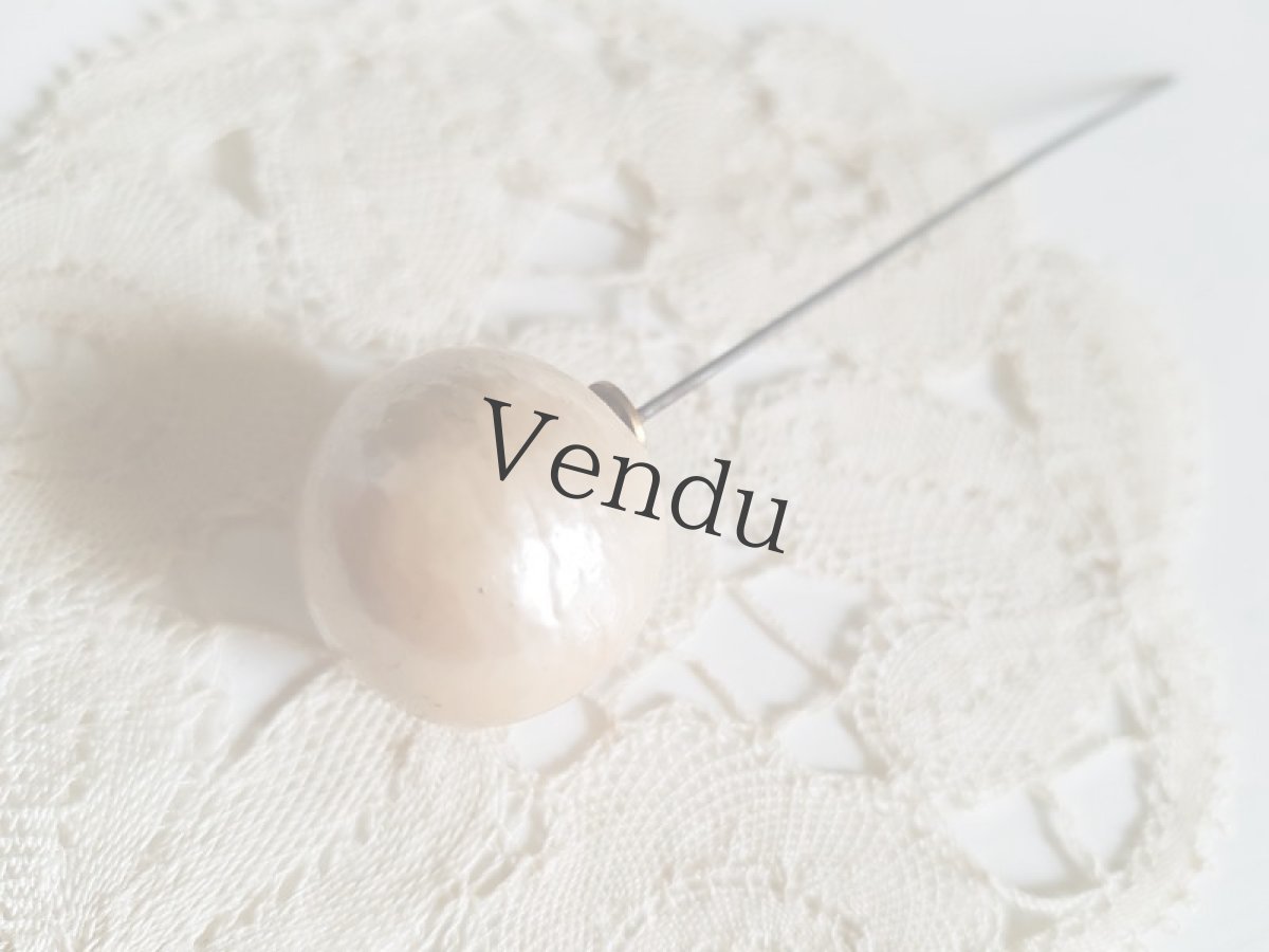 画像3: フランスアンティーク　パールのハットピン 9.6cm (3)