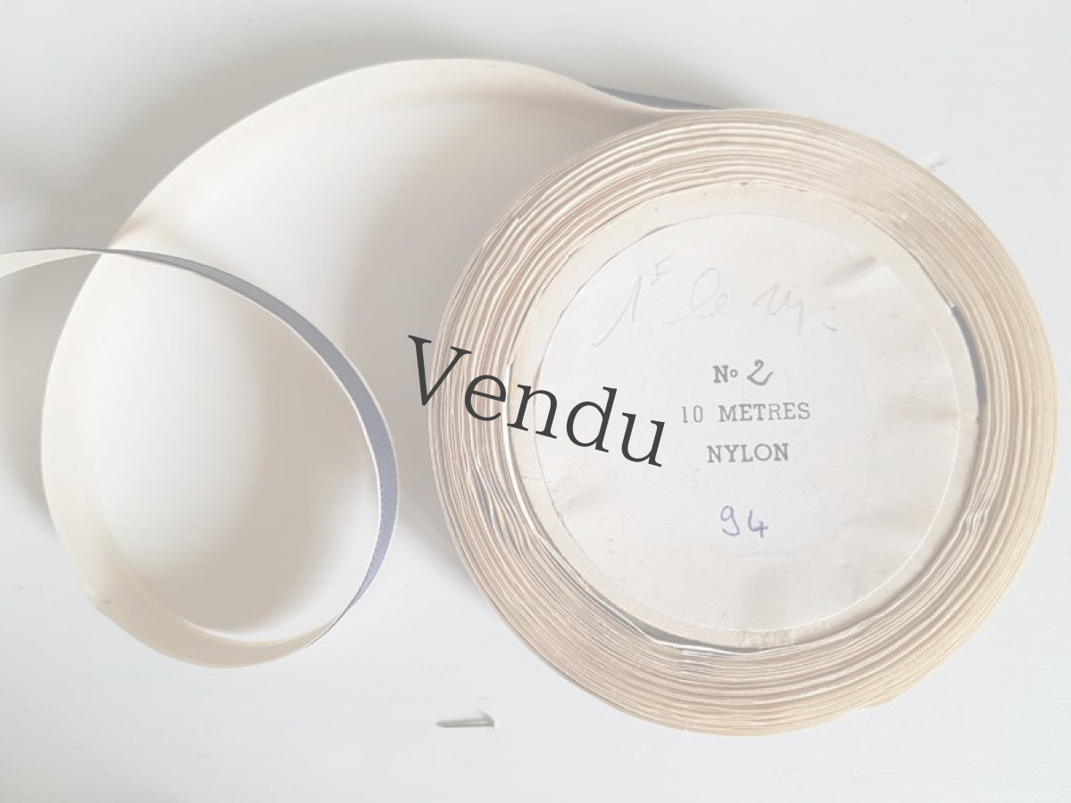 画像3: フランスアンティーク　リボン ブルーマリン (3)