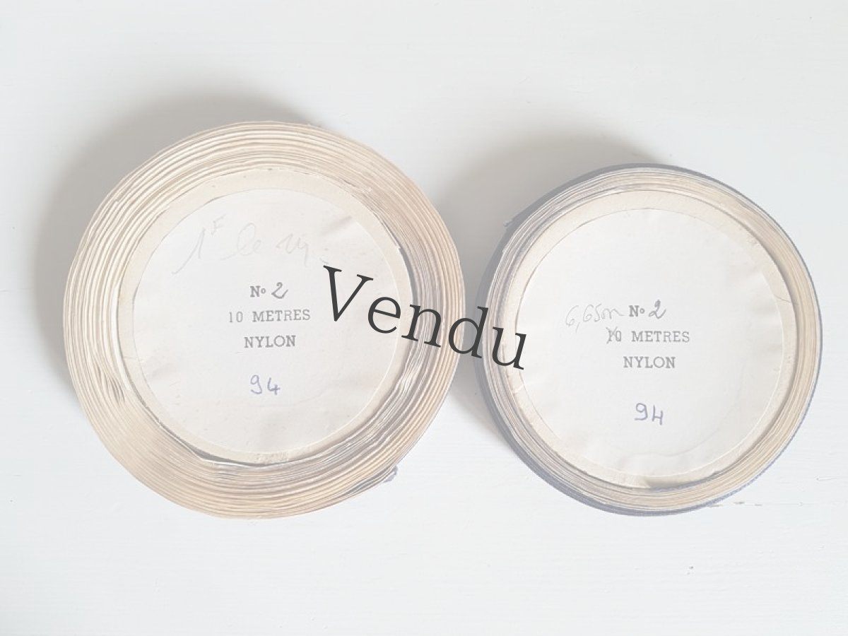 画像7: フランスアンティーク　リボン ブルーマリン (7)