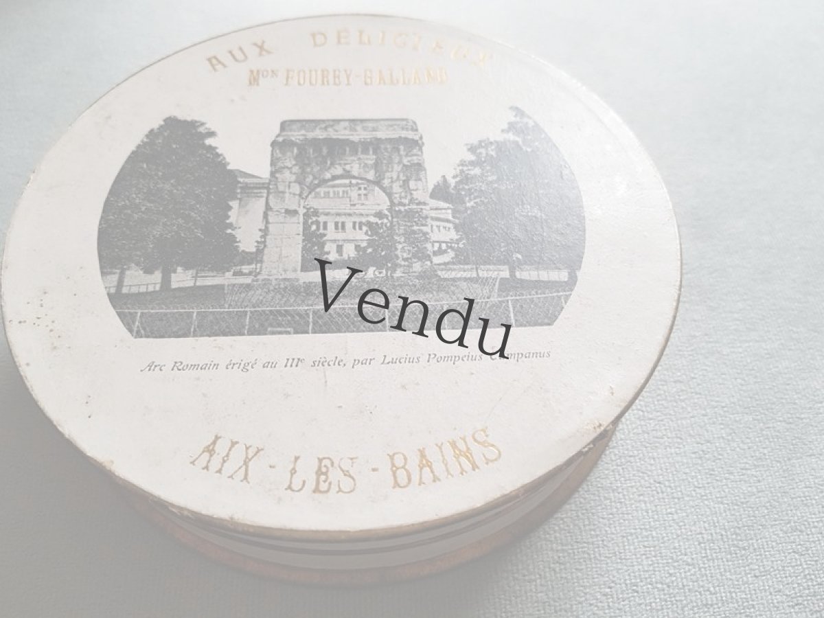 画像2: フランスアンティーク　お菓子箱　AUX DÉLICIEUX (2)