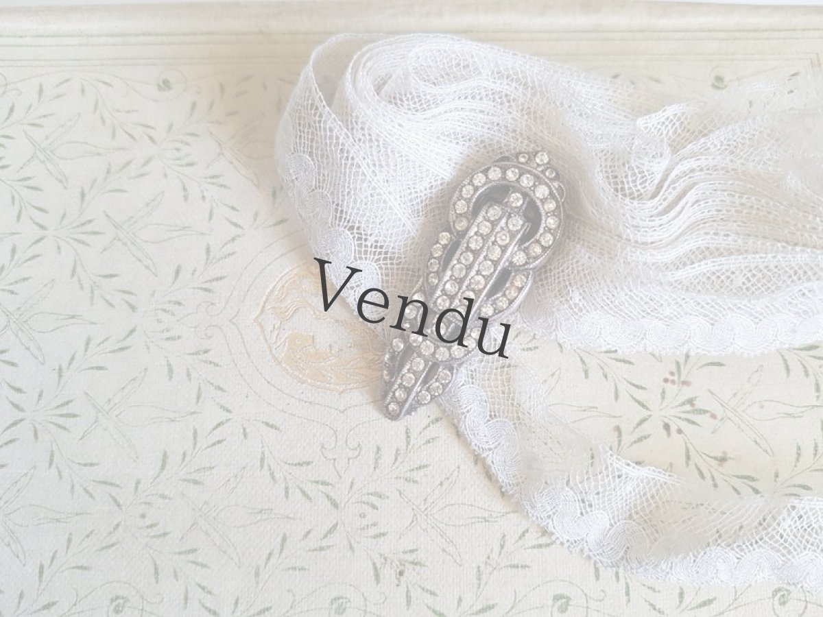 画像2: フランスヴィンテージ　ラインストーンの留め具アクセサリー (2)