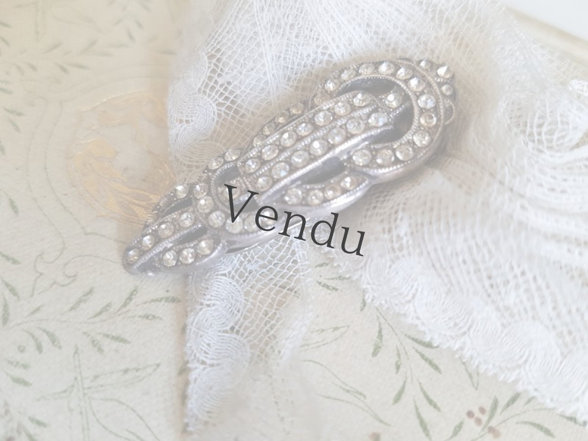 画像3: フランスヴィンテージ　ラインストーンの留め具アクセサリー (3)