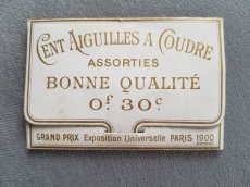 画像1: フランスアンティーク　AU BON MARCHÉの縫い針セット (1)
