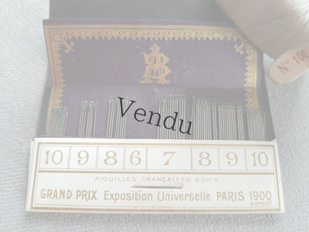 画像4: フランスアンティーク　AU BON MARCHÉの縫い針セット (4)
