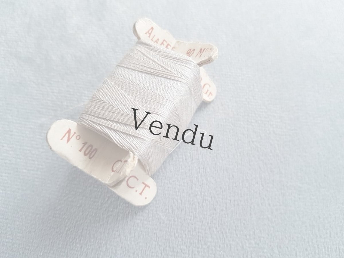 画像4: フランスヴィンテージ　立体糸巻き "gris perle" パールグレー (4)