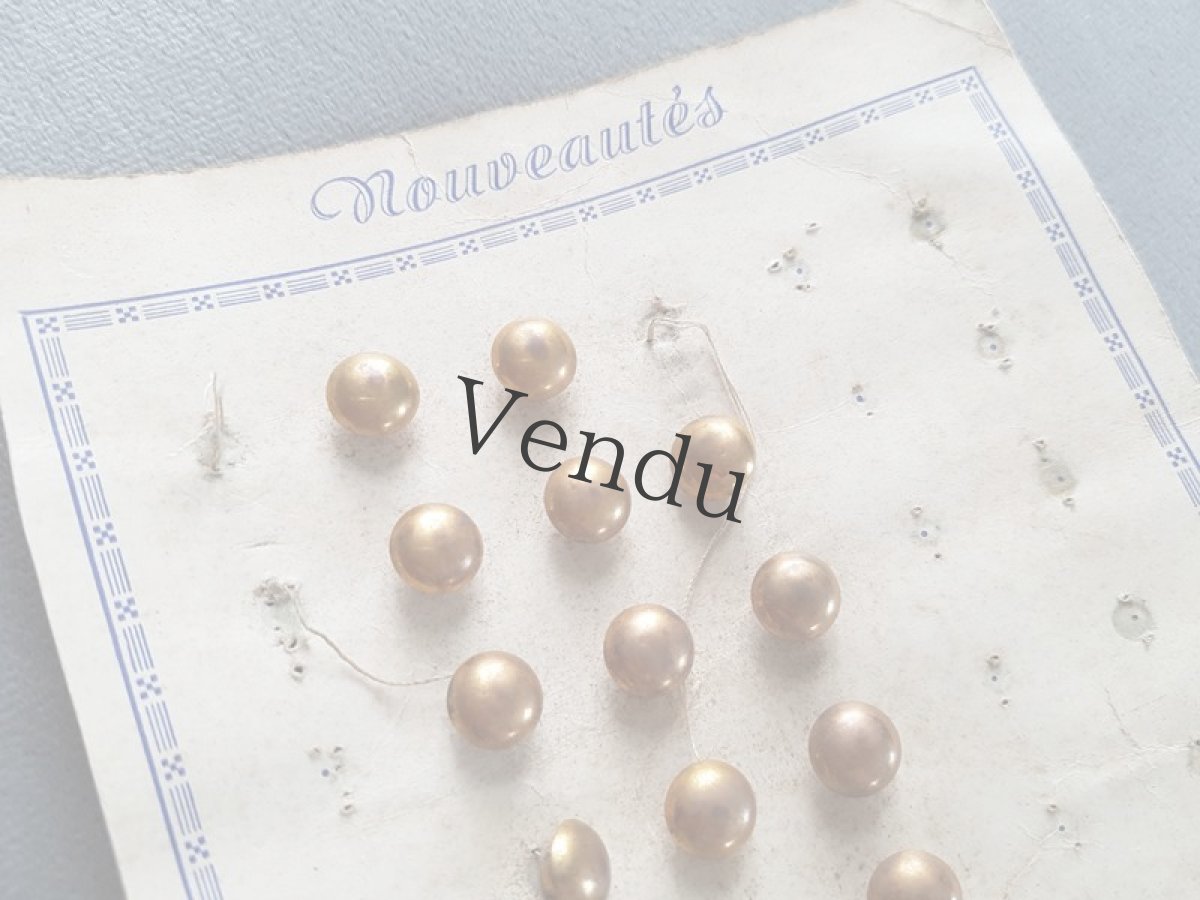 画像2: フランスヴィンテージ　ちいさなゴールドボタンのシート10mm (2)