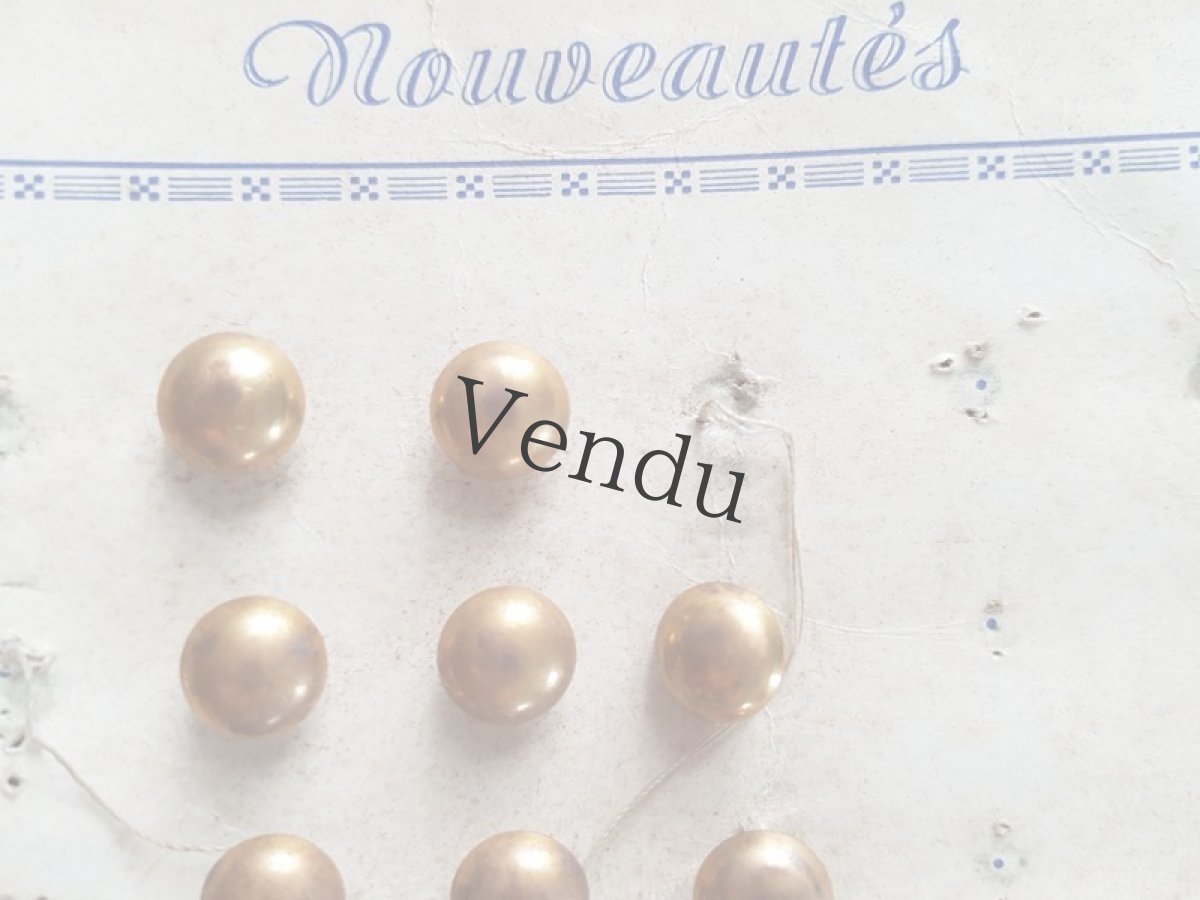 画像3: フランスヴィンテージ　ちいさなゴールドボタンのシート10mm (3)