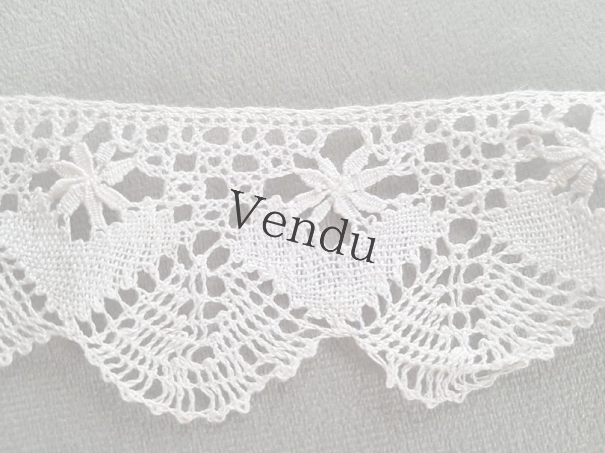 画像3: フランスヴィンテージ　お花柄のレースブレード (3)