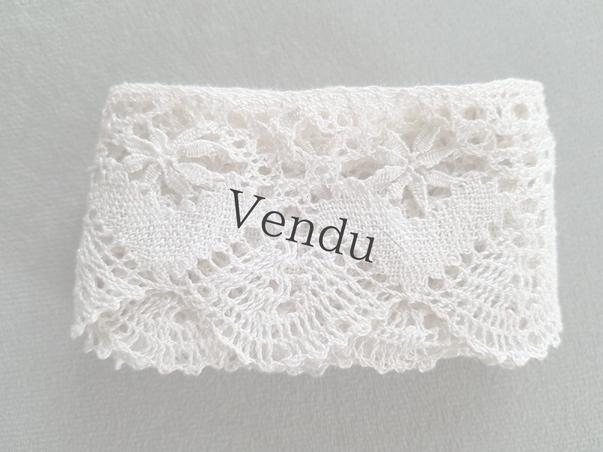 画像6: フランスヴィンテージ　お花柄のレースブレード (6)