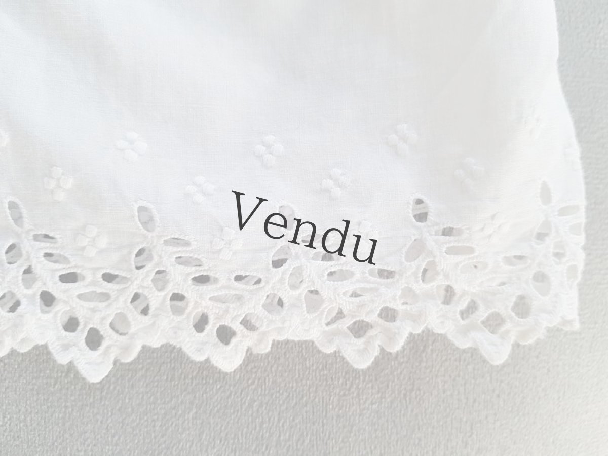 画像10: フランスアンティーク　コットン　キャミワンピース (10)