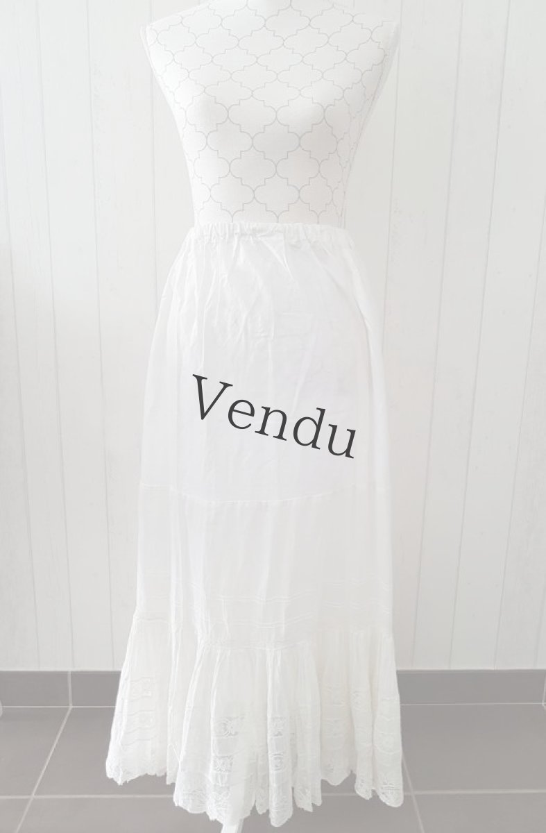 画像3: フランスアンティーク　やわらかレーススカート（ジュポン） (3)