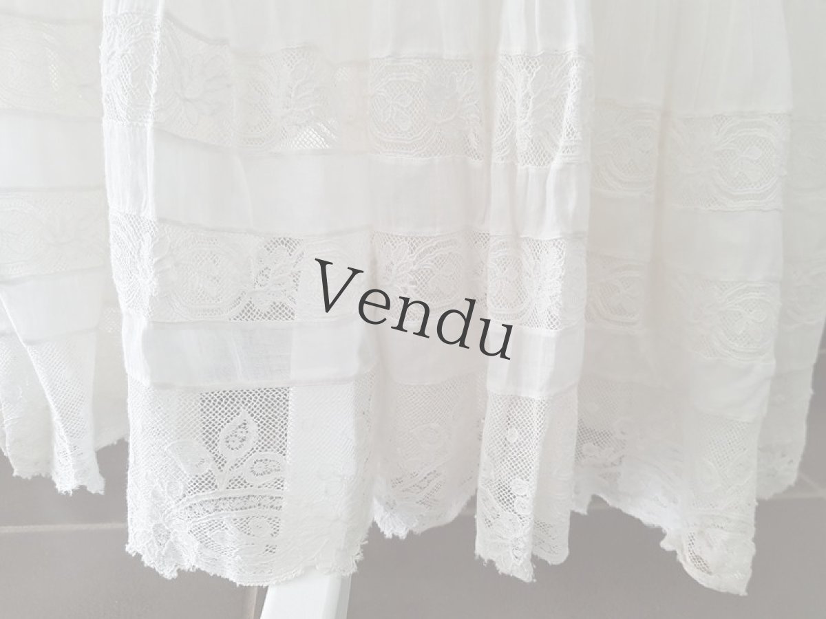 画像5: フランスアンティーク　やわらかレーススカート（ジュポン） (5)