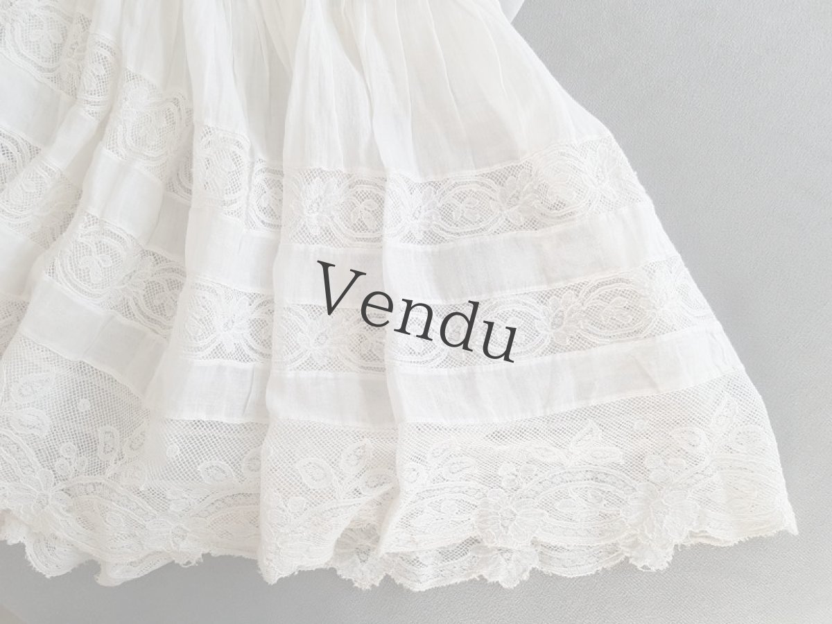 画像8: フランスアンティーク　やわらかレーススカート（ジュポン） (8)