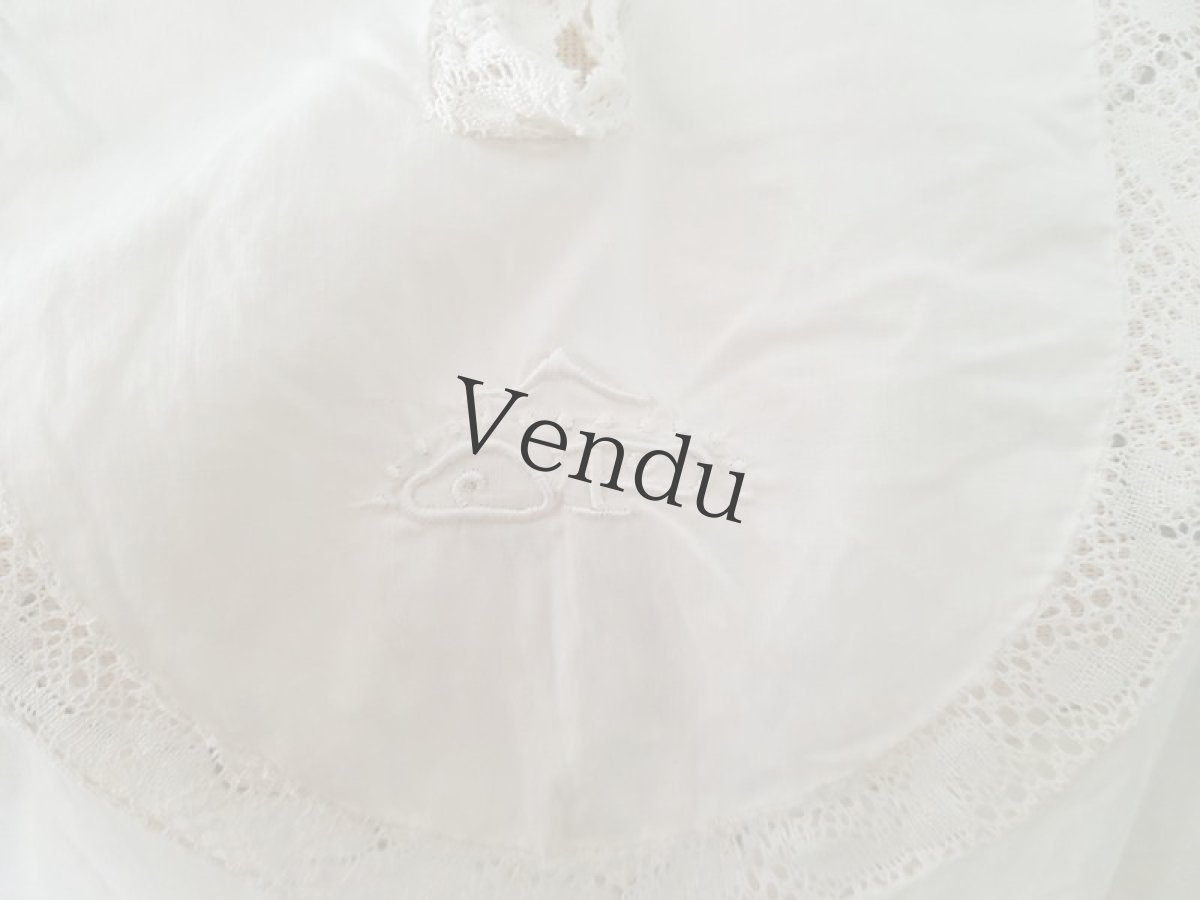 画像7: フランスアンティーク　五分袖ワンピース (7)