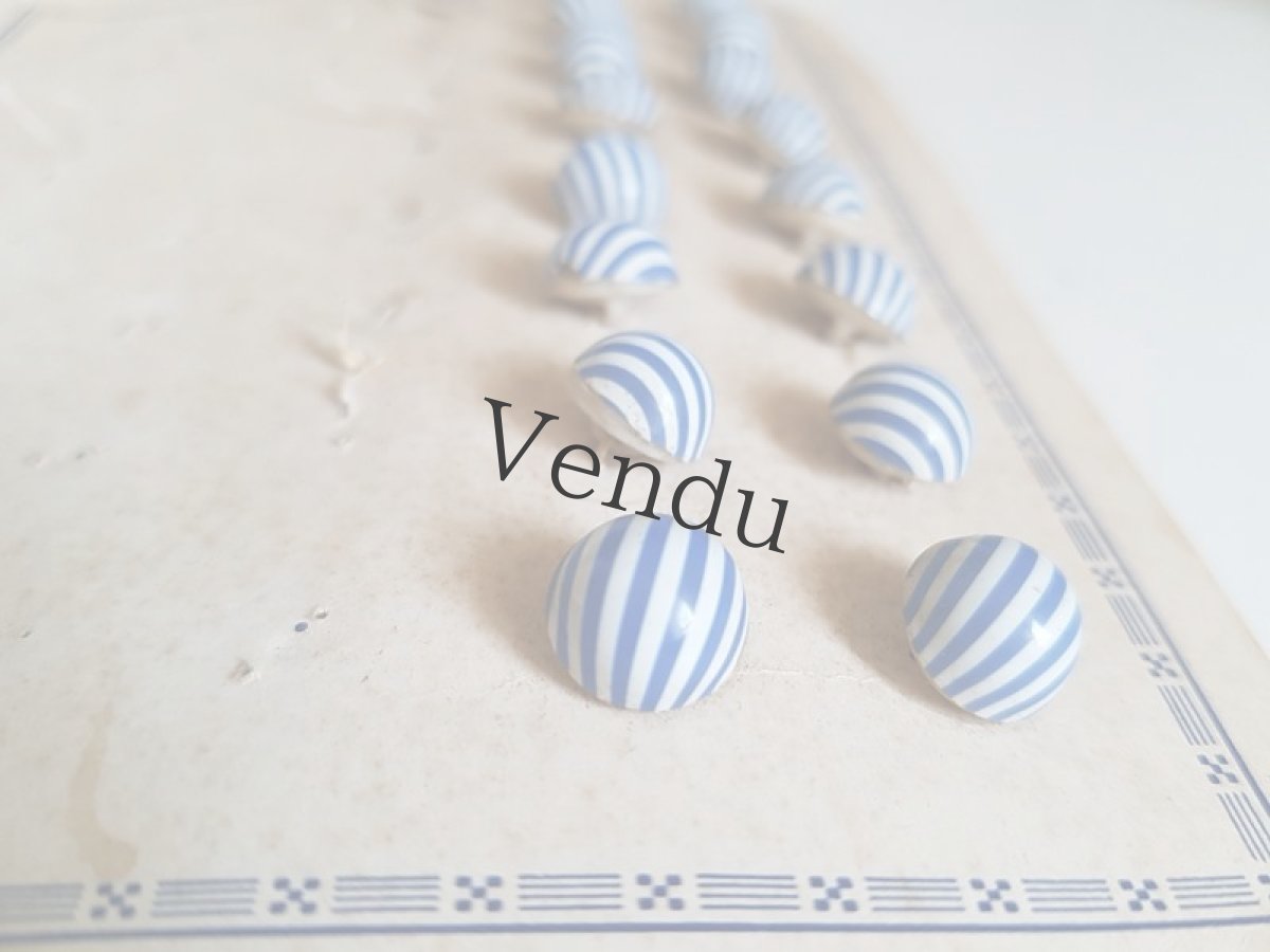 画像5: フランスヴィンテージ　ボンボンみたいなボタンのシート10mm Bleu (5)