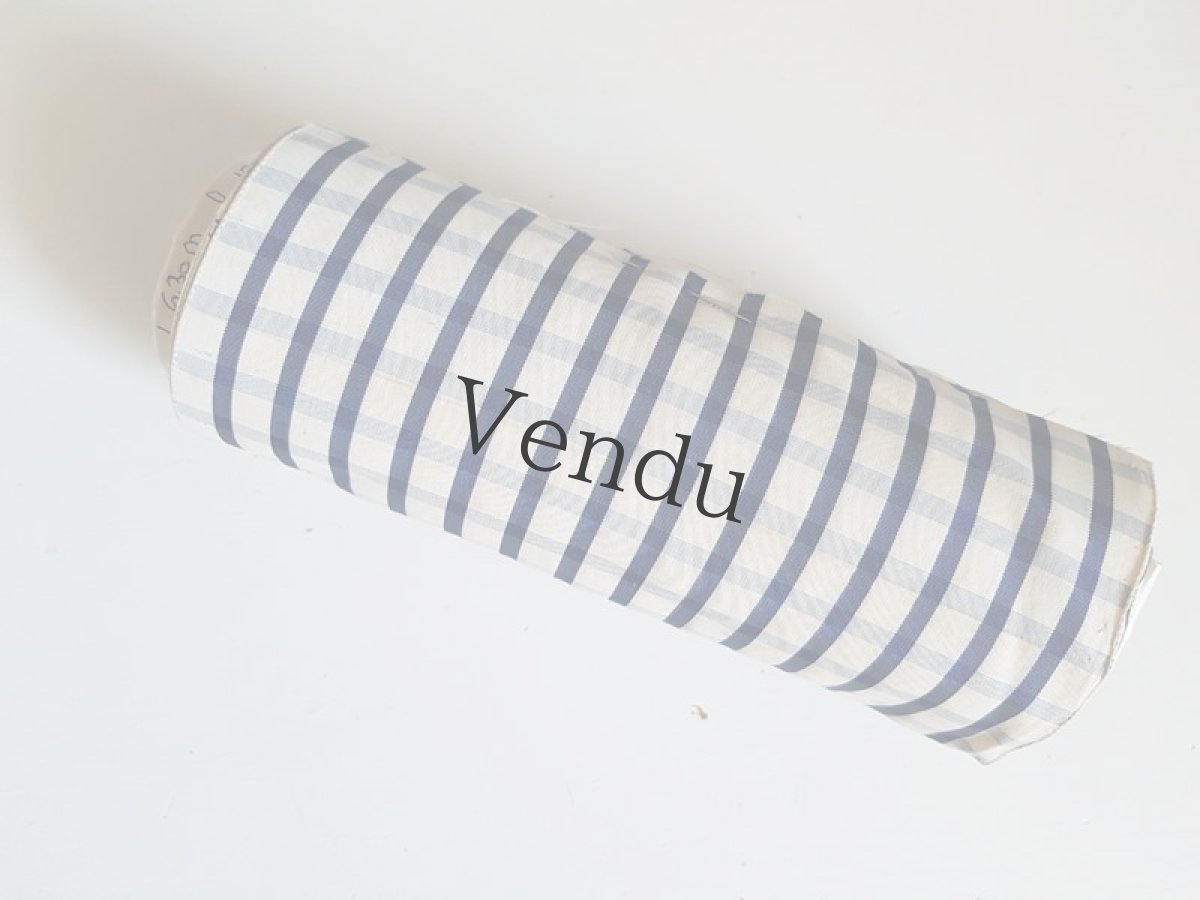 画像2: フランスアンティーク　レトロなチェックのリボン (2)