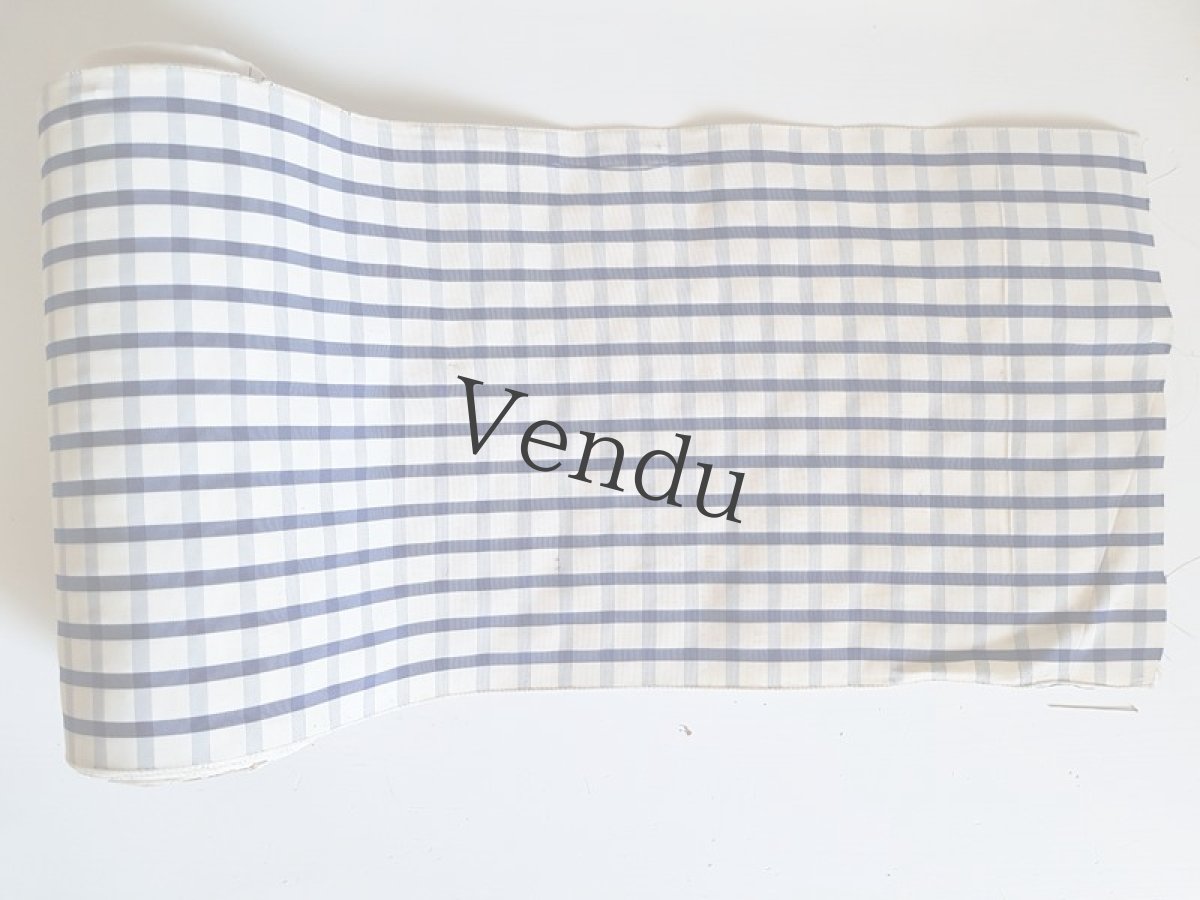 画像3: フランスアンティーク　レトロなチェックのリボン (3)