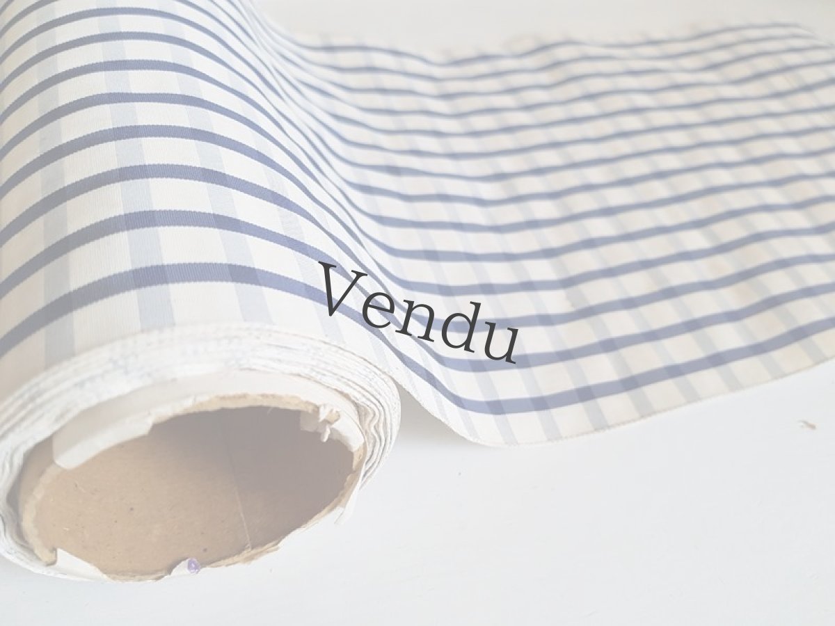 画像8: フランスアンティーク　レトロなチェックのリボン (8)