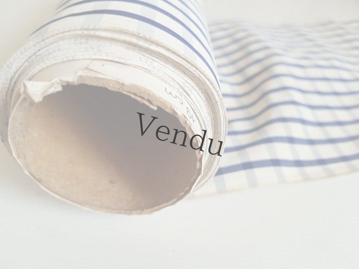 画像9: フランスアンティーク　レトロなチェックのリボン (9)