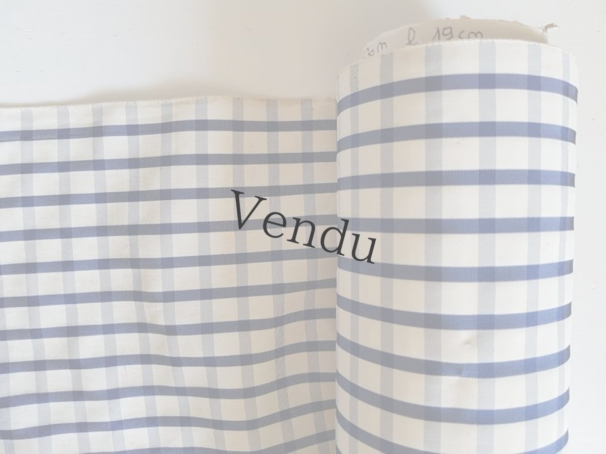 画像5: フランスアンティーク　レトロなチェックのリボン (5)