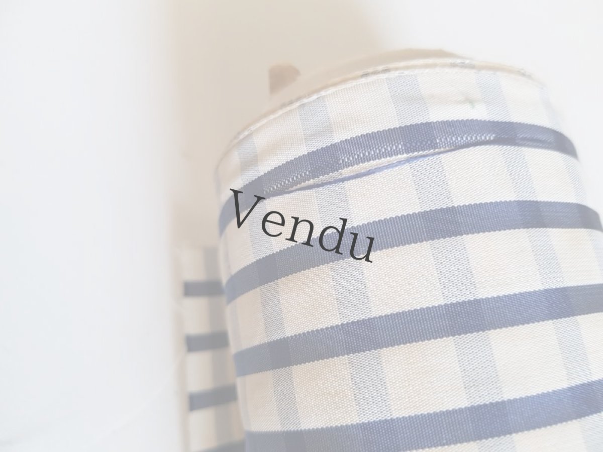 画像10: フランスアンティーク　レトロなチェックのリボン (10)