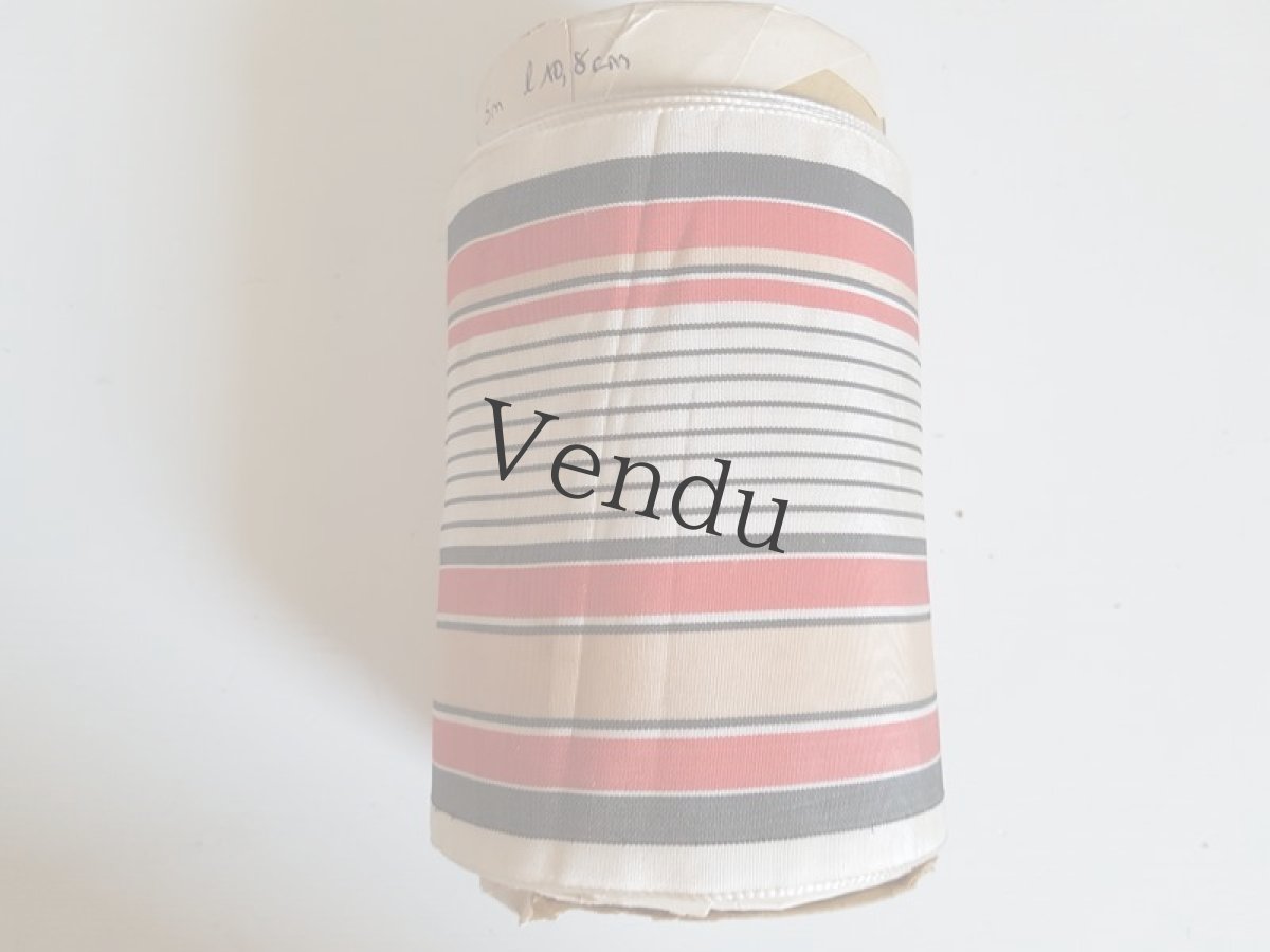 画像9: フランスアンティーク　レトロなストライプのリボン Rouge (9)